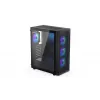 ENDORFY Ventum 400 ARGB ATX PC-Gehäuse - Schwarz, gehärtetes Glas, 4x Stratus 120 PWM ARGB Lüfter, ARGB & PWM Controller, USB-C
