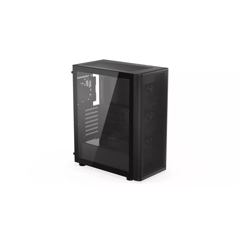 ENDORFY Ventum 400 ARGB ATX PC-Gehäuse - Schwarz, gehärtetes Glas, 4x Stratus 120 PWM ARGB Lüfter, ARGB & PWM Controller, USB-C