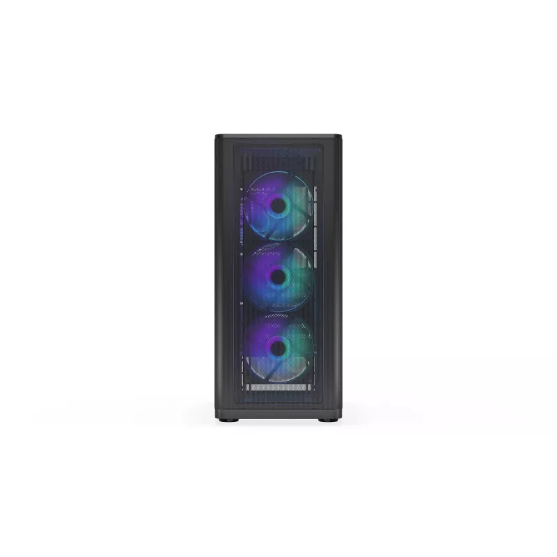 ENDORFY Ventum 400 ARGB ATX PC-Gehäuse - Schwarz, gehärtetes Glas, 4x Stratus 120 PWM ARGB Lüfter, ARGB & PWM Controller, USB-C