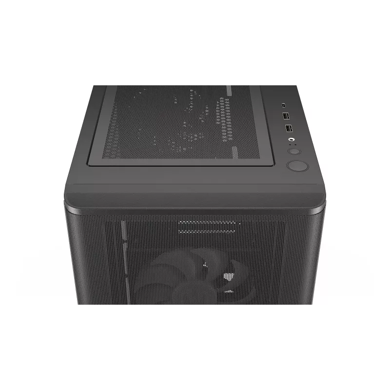ENDORFY Ventum 400 ARGB ATX PC-Gehäuse - Schwarz, gehärtetes Glas, 4x Stratus 120 PWM ARGB Lüfter, ARGB & PWM Controller, USB-C
