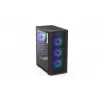 ENDORFY Ventum 400 ARGB ATX PC-Gehäuse - Schwarz, gehärtetes Glas, 4x Stratus 120 PWM ARGB Lüfter, ARGB & PWM Controller, USB-C