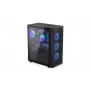 ENDORFY Ventum 400 ARGB ATX PC-Gehäuse - Schwarz, gehärtetes Glas, 4x Stratus 120 PWM ARGB Lüfter, ARGB & PWM Controller, USB-C