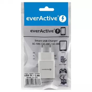 everActive SC-200 USB-A-Wandladegerät 2,4 A 12 W Weiß