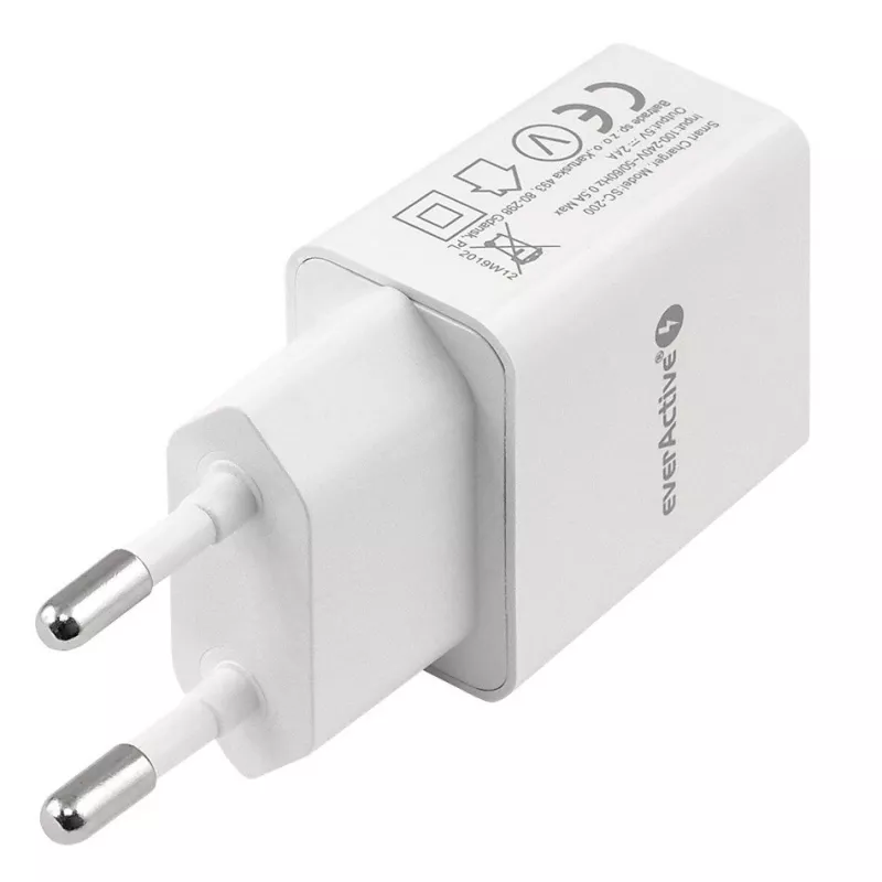 everActive SC-200 USB-A-Wandladegerät 2,4 A 12 W Weiß