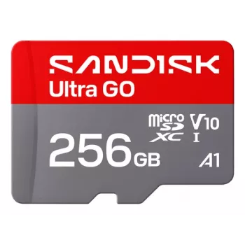 SanDisk Ultra GO microSDXC 256GB UHS-I Class 10 A1 V10 190MB/s mit SD-Adapter SDSQUGN-256G-GN6MN