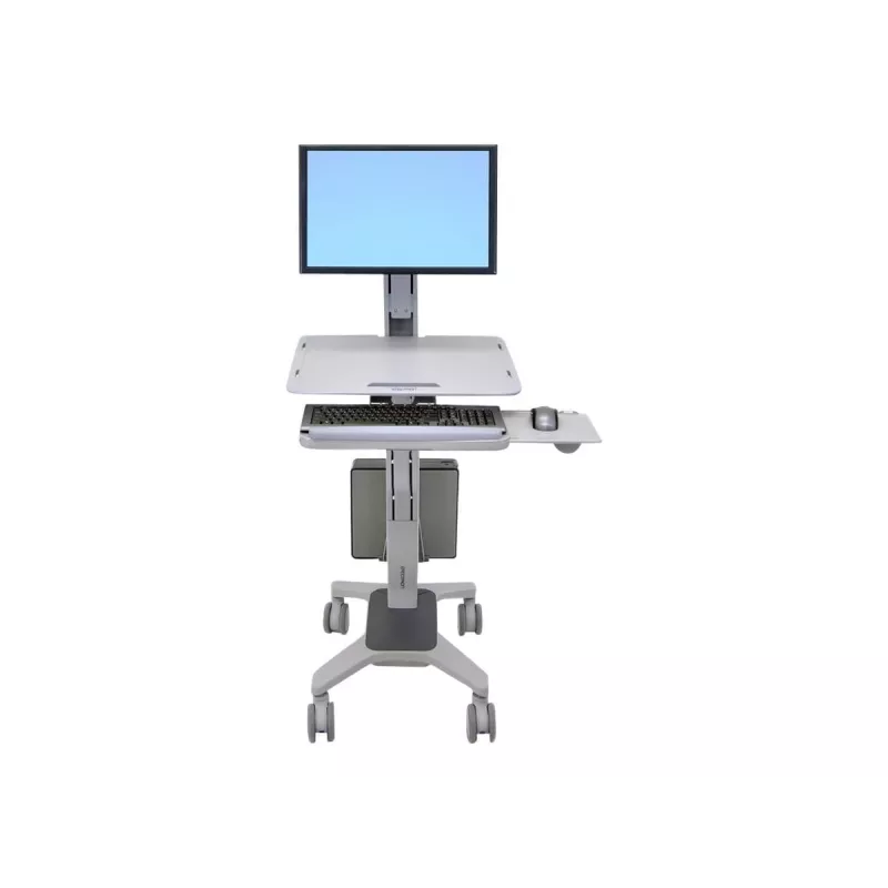 Ergotron WorkFit C-Mod Single LD Sit-Stand Workstation Cart 24-198-055 bis 27 Zoll