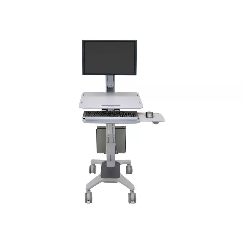 Ergotron WorkFit C-Mod Single LD Sit-Stand Workstation Cart 24-198-055 bis 27 Zoll