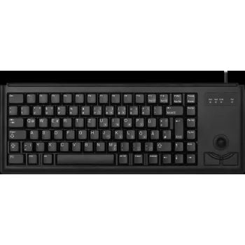 Cherry G84-4400 Kompakte Tastatur mit Trackball USB Belgisches Layout Schwarz G84-4400LUBBE-2