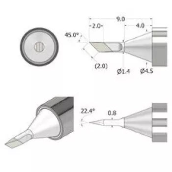 iFixit FixHub Lötspitze Messer 1,4mm IF145-842-1 Silber