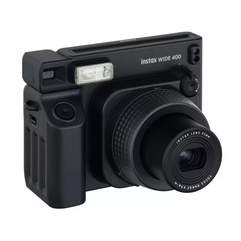 FUJIFILM instax WIDE 400 Sofortbildkamera — Breitformat 62×99 mm Abzüge, eingebauter Blitz, schwarz, 16975362