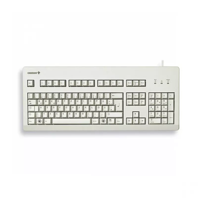 CHERRY G80-3000 Mechanische Tastatur G80-3000LXCEU-0 MX Brown Full-Size US/International PS/2+USB Hellgrau