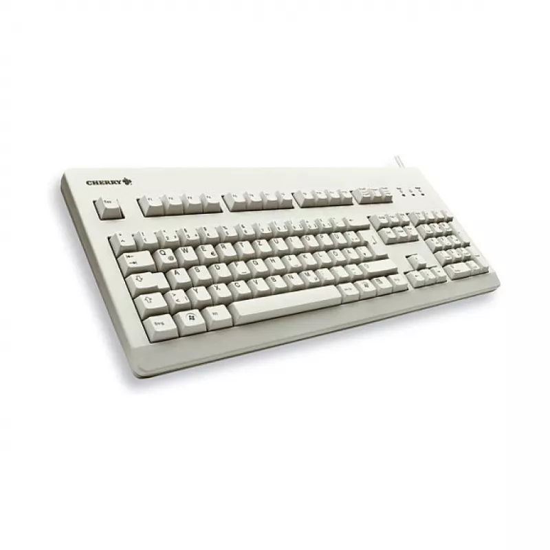 CHERRY G80-3000 Mechanische Tastatur G80-3000LXCEU-0 MX Brown Full-Size US/International PS/2+USB Hellgrau