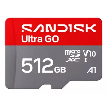 SanDisk Ultra GO microSDXC 512GB UHS-I U1 V10 A1 — bis zu 190 MB/s Lesen, mit SD-Adapter, SDSQUGN-512G-GN6MN
