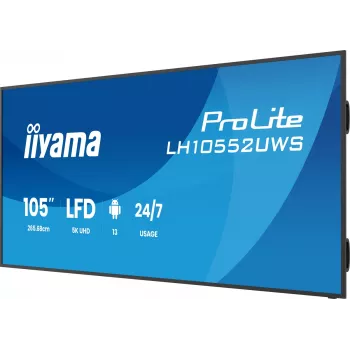 iiyama ProLite LH10552UWS-B1AG 104.6 Zoll 5K Ultrawide IPS Signage Display 21:9 500 cd/m² Android 11 Wi-Fi 24/7