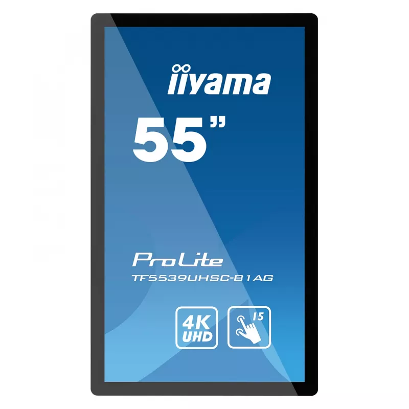 Iiyama ProLite TF5539UHSC-B1AG 55 Zoll 4K UHD PCAP 50-Touch IPS LED Monitor Schwarz