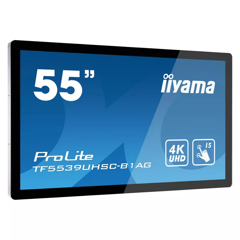 Iiyama ProLite TF5539UHSC-B1AG 55 Zoll 4K UHD PCAP 50-Touch IPS LED Monitor Schwarz