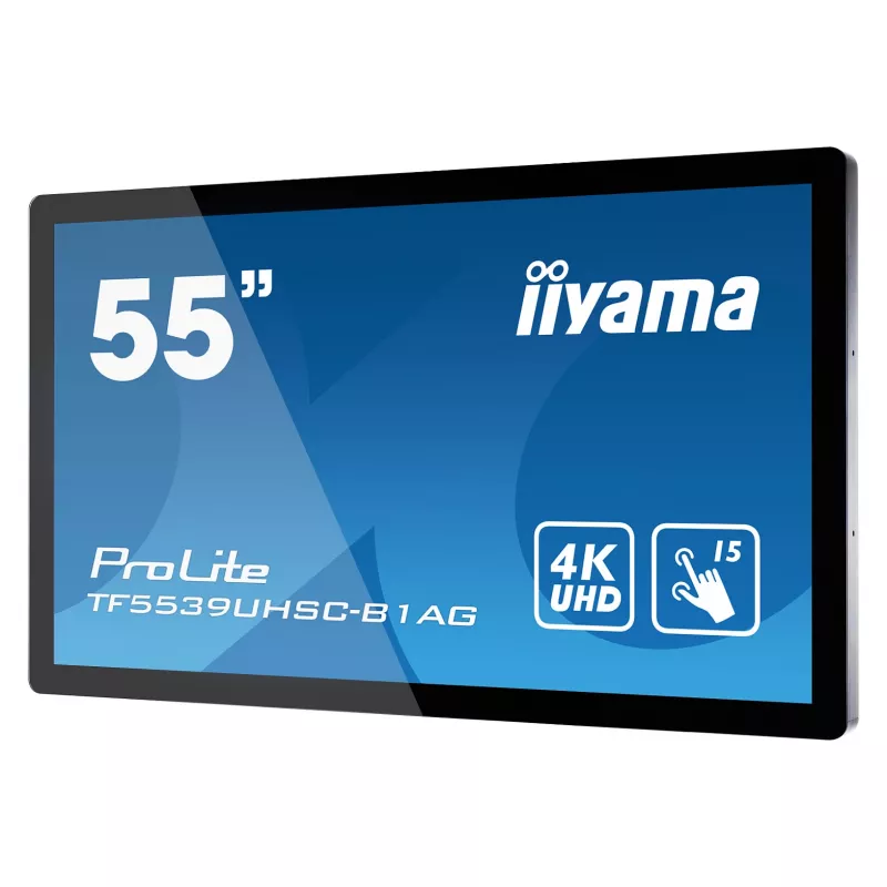 Iiyama ProLite TF5539UHSC-B1AG 55 Zoll 4K UHD PCAP 50-Touch IPS LED Monitor Schwarz