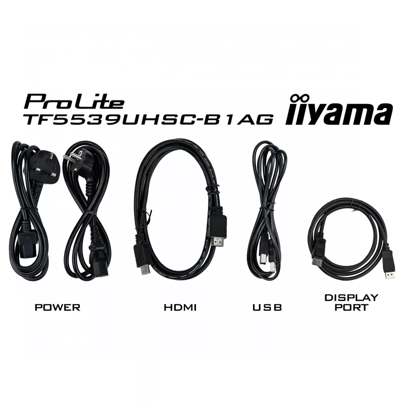 Iiyama ProLite TF5539UHSC-B1AG 55 Zoll 4K UHD PCAP 50-Touch IPS LED Monitor Schwarz