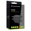 Conceptronic ALTHEA20B45 45W GaN USB-C PD & USB-A QC 3.0 Dual-Port Wandladegerät Schwarz