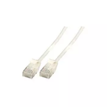 EFB-Elektronik RJ45 Patchkabel Cat.6A U/UTP TPE 3,6mm Ultraflex Weiß 3m