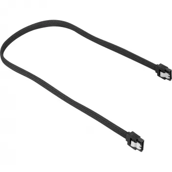 Sharkoon SATA III Kabel 60 cm schwarz gesleevt