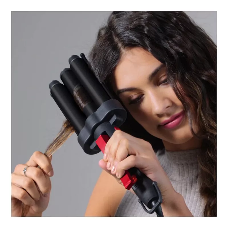 Revlon RVIR3056UKE Hot Air Brush - Schwarz/Rot - 2,5 m Kabel - Hairstyling-Set