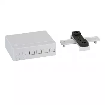 EFB-ELEKTRONIK FTTH Indoor DIN Rail Box für 4 Fasern, 4 Kupplungen und Faserlängenreserve