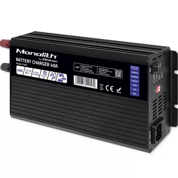 Qoltec Intelligent Professional Monolith Batterieladegerät für LiFePO4 AGM GEL SLA Batterien | 40A | 12V