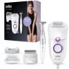 Braun Silk-épil 5 5-825 Power Epilator, Weiß/Rosa, 28 Pinzetten, MicroGrip, kabelgebunden