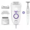 Braun Silk-épil 5 5-825 Power Epilator, Weiß/Rosa, 28 Pinzetten, MicroGrip, kabelgebunden