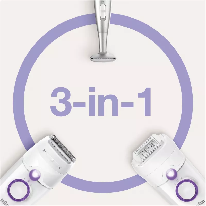 Braun Silk-épil 5 5-825 Power Epilator, Weiß/Rosa, 28 Pinzetten, MicroGrip, kabelgebunden
