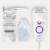 Braun Silk-épil 5 5-825 Power Epilator, Weiß/Rosa, 28 Pinzetten, MicroGrip, kabelgebunden