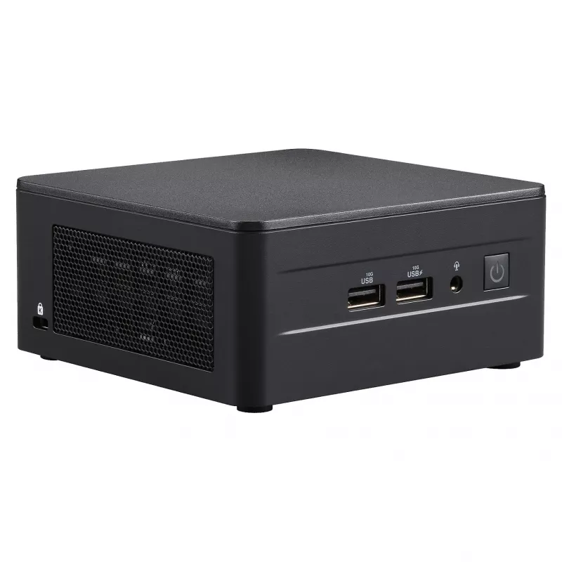 ASUS NUC 13 Pro Tall Kit RNUC13L3HV500000I - Barebone - Mini-PC - Intel Core i5-1350P - Ohne RAM - Ohne Speicher - Intel Iris Xe Graphics - Wi-Fi 6E - Bluetooth 5.3 - 2.5GbE - vPro - Schwarz