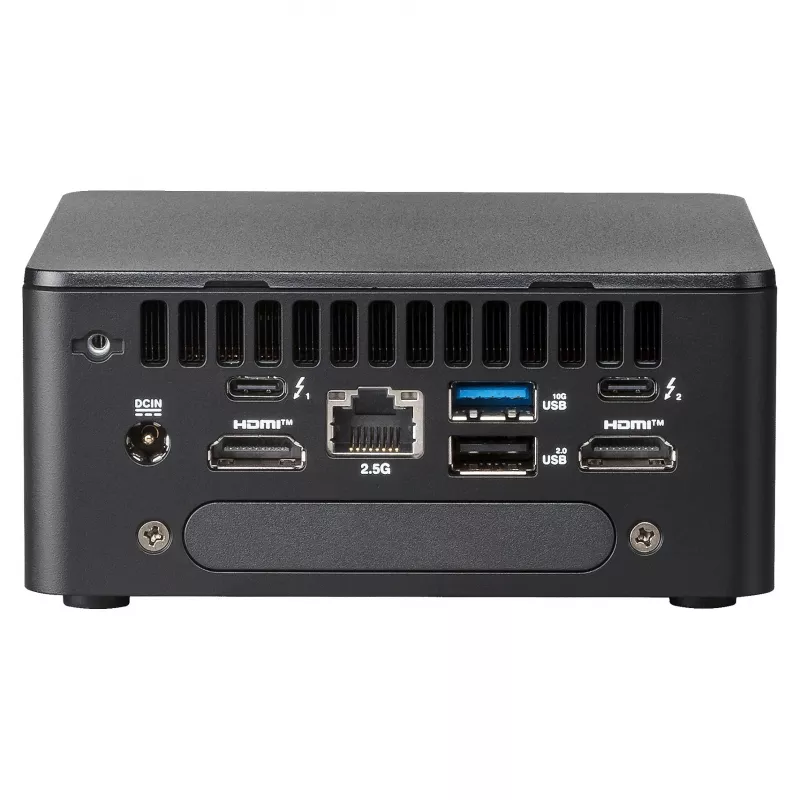 ASUS NUC 13 Pro Tall Kit RNUC13L3HV500000I - Barebone - Mini-PC - Intel Core i5-1350P - Ohne RAM - Ohne Speicher - Intel Iris Xe Graphics - Wi-Fi 6E - Bluetooth 5.3 - 2.5GbE - vPro - Schwarz