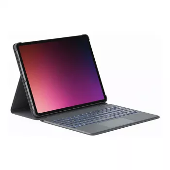 Inateck Tastatur für iPad Air 13-Zoll / iPad Pro 12,9-Zoll, QWERTZ-Layout, Space Grau, Bluetooth 5.2, hintergrundbeleuchtet, mit Trackpad
