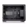 Thermaltake TR200 WS Super Mini Tower Gehäuse, Schwarz/Holz, gehärtetes Glas