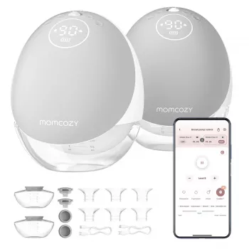 Momcozy M9 Doppelte Tragbare Elektrische Milchpumpe Grau 150ml