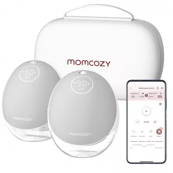 Momcozy M9 Doppelte Tragbare Elektrische Milchpumpe Grau 150ml