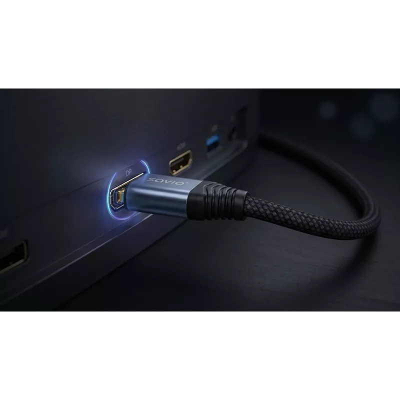 SAVIO CL-211 DisplayPort 2.1 Kabel 3m Schwarz