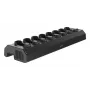 Axis W701 Mk II Docking Station - 8-Bay Lade- und Synchronisationsstation für Körperkameras - 120W - Schwarz (NCS S 9000-N) - Europäischer Stecker