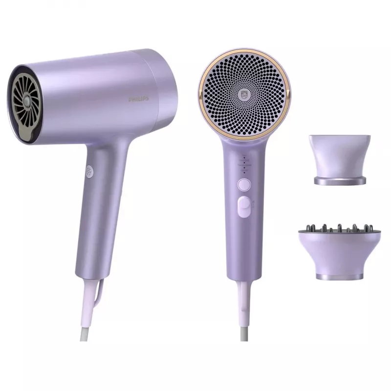 Philips Haartrockner BHD723/10 Series 7000 1800W Digitalmotor SenseIQ-Technologie Mattweiß mit Roségold