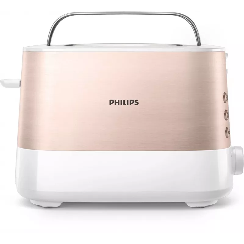 Philips Viva Collection HD2638/11 Toaster 2 Slice 950 W Rose Gold, White