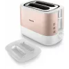 Philips Viva Collection HD2638/11 Toaster 2 Slice 950 W Rose Gold, White