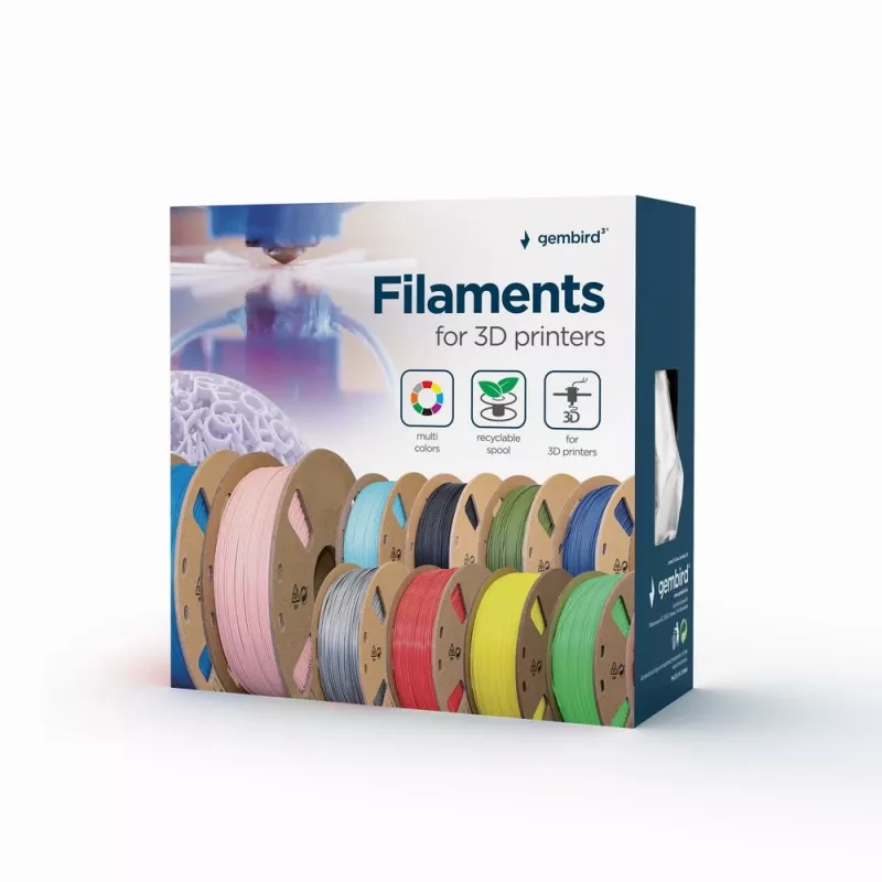 Gembird 3DP-PLA+1.75-02-BK PLA+ Filament 1,75 mm Schwarz 1 kg