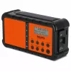 TechniSat TechniRadio Solar 2 DAB+/FM Portable Radio with Solar Panel and Hand Crank, Black/Orange