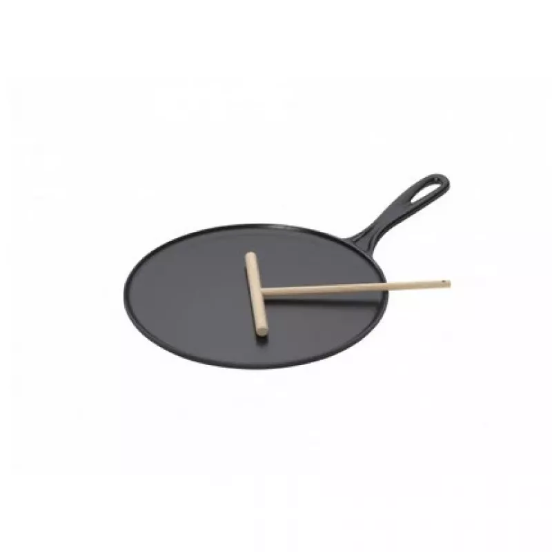 Le Creuset Crêpe-Pfanne aus Gusseisen 27 cm Schwarz