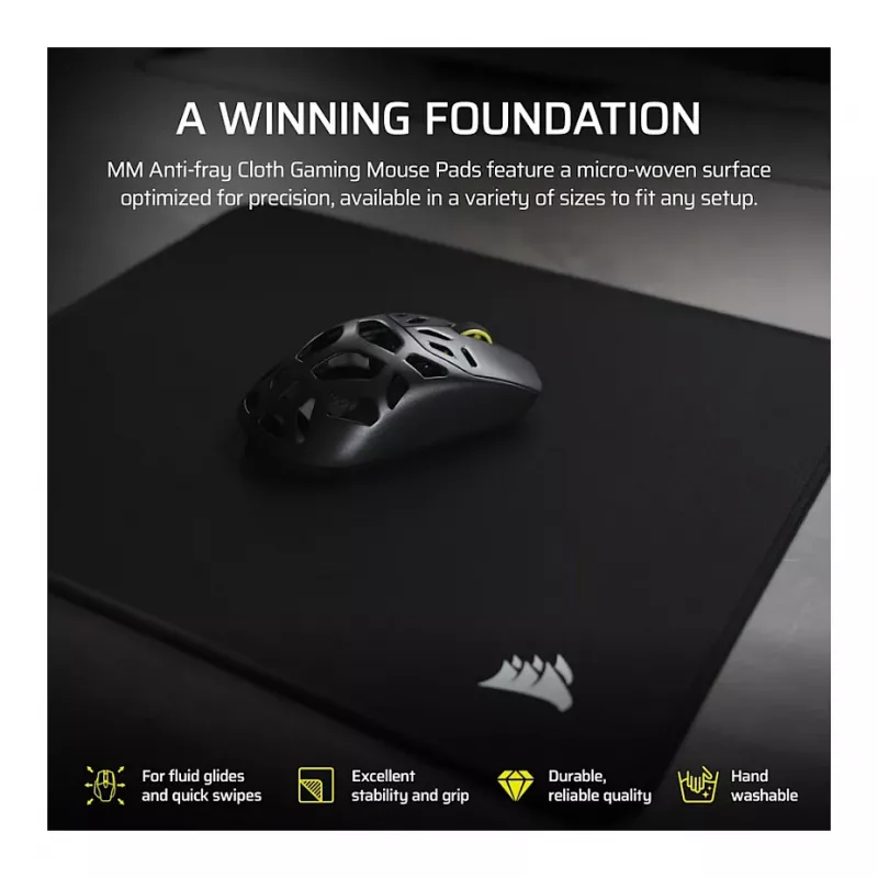 CORSAIR MM Anti-Fray Cloth Gaming Mouse Pad 2XL 930x400 mm Schwarz