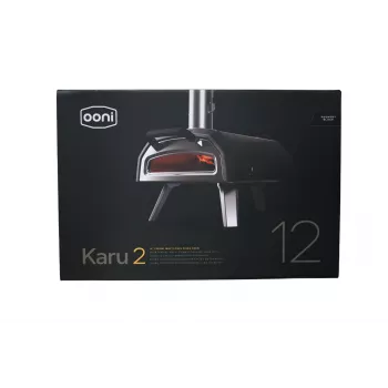 Ooni Karu 2 Multi-Fuel Pizza Ofen - Holz & Holzkohle - Eingebautes digitales Thermometer