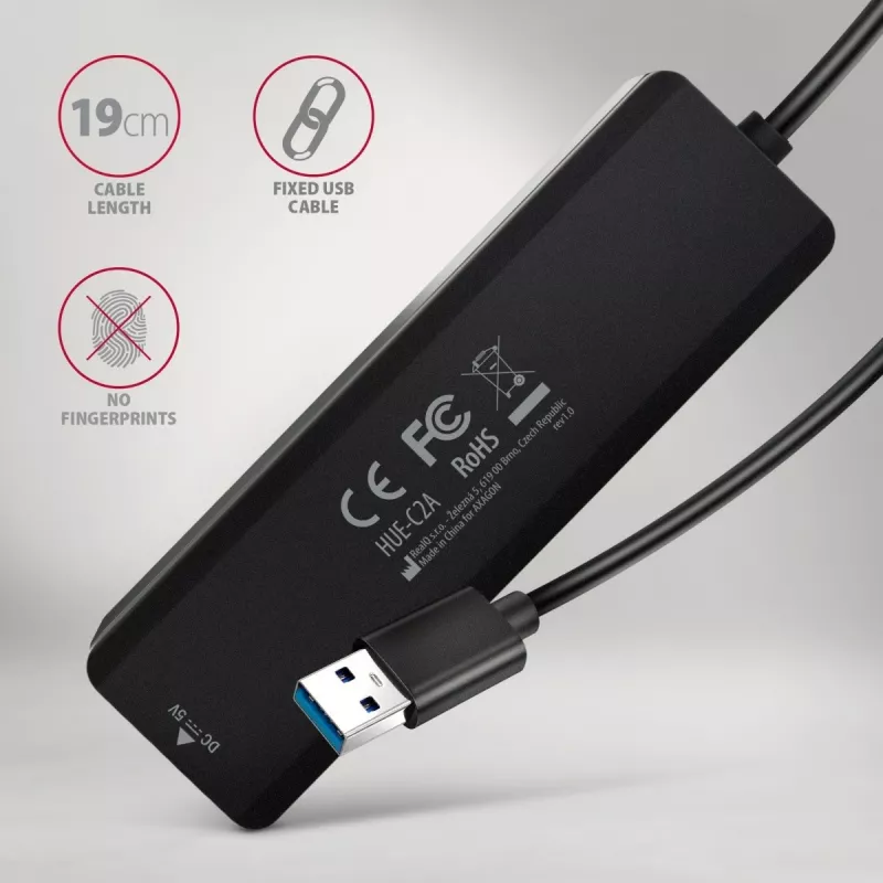 i-tec Axagon HUE-C2A USB-C Hub 4-Port 5 Gbps 2x USB-A + 2x USB-C mit Power Delivery