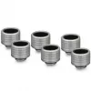 Thermal Grizzly DeltaMate Fitting HT16, Nickel-Plated Steel, G1/4 inch Thread, 6-Pack